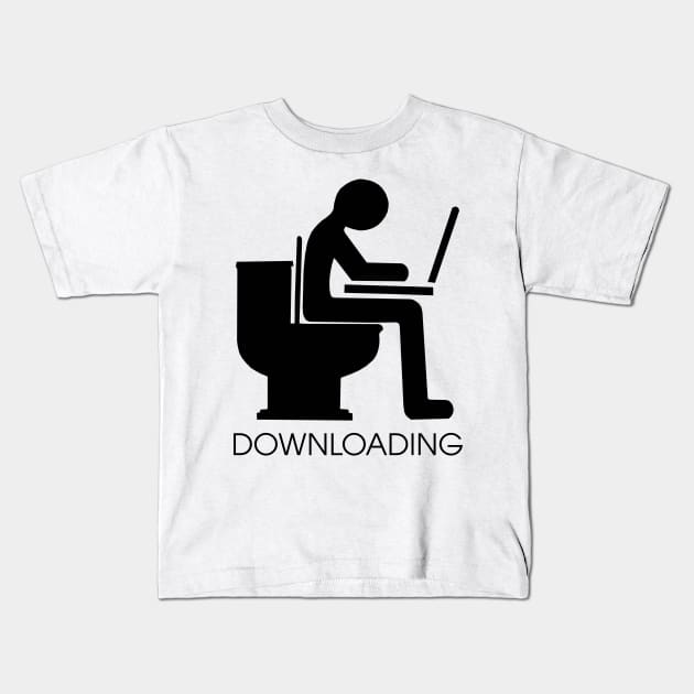 Funny Most Wanted Hacker in the Toilet Kids T-Shirt by KewaleeTee